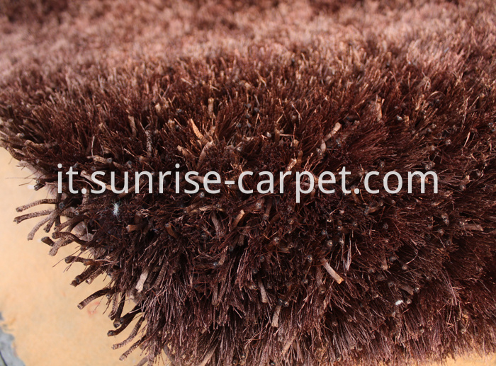 Polyester Mixed Shaggy Rug Brown Color